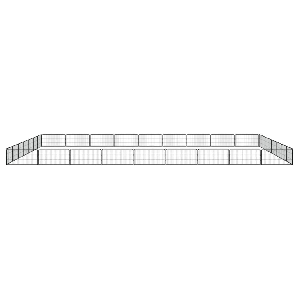 Vidaxl psa psarni 32 plošče 100x50 cm jeklena črna praška