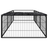 Vidaxl psa psarnice 8 plošč 100x50 cm jeklena črna v prahu