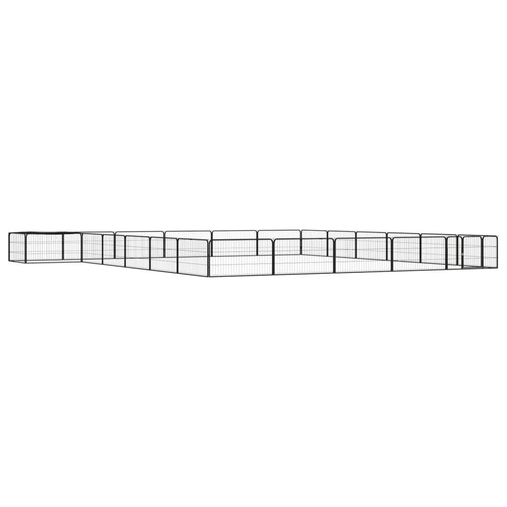 Vidaxl psa psarna 24 plošč 100x50 cm jeklena črna praška