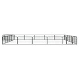 Vidaxl psa psarna 24 plošč 100x50 cm jeklena črna praška