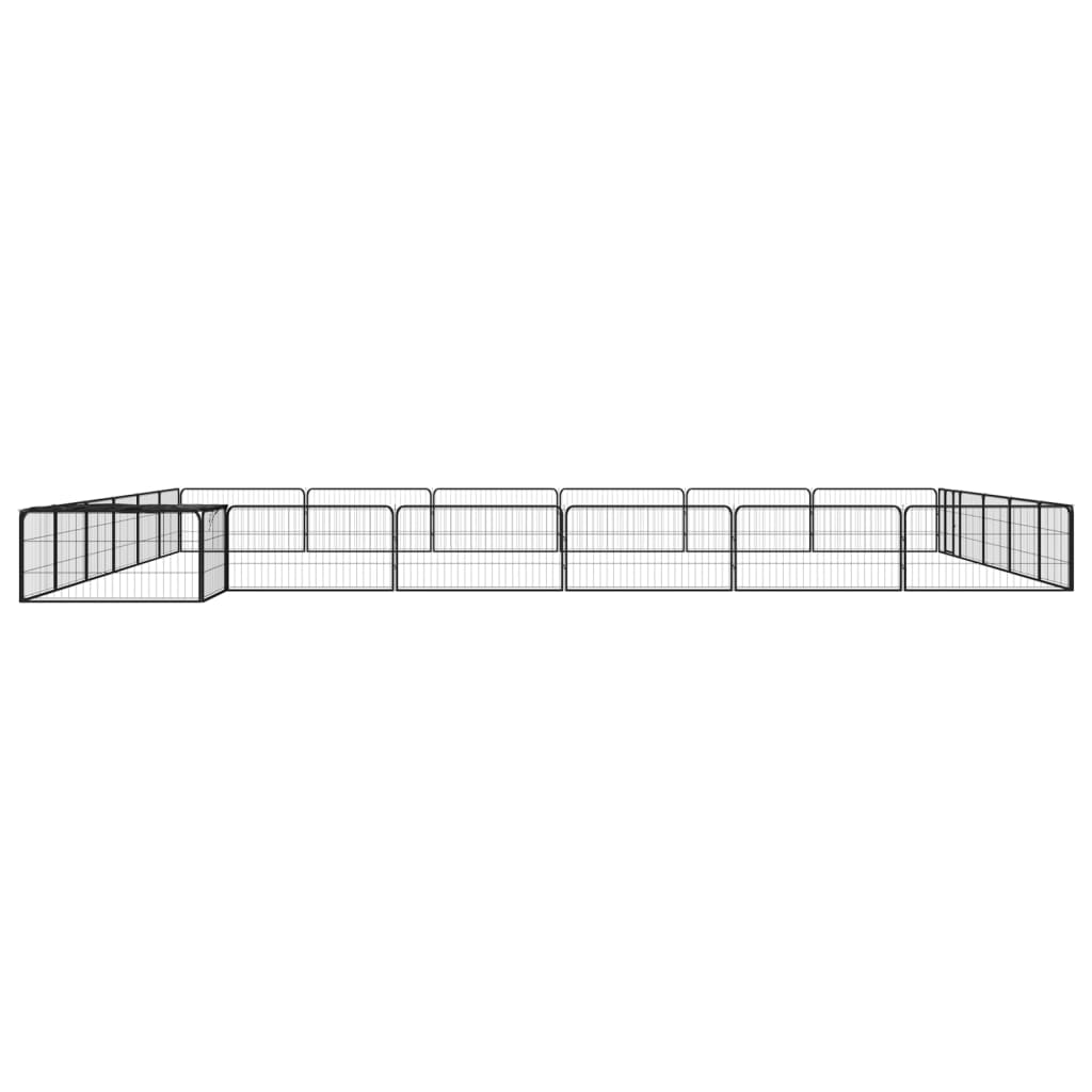 Vidaxl psa psarna 24 plošč 100x50 cm jeklena črna praška