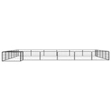 Vidaxl psa psarna 24 plošč 100x50 cm jeklena črna praška