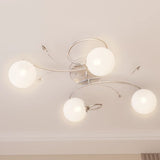 Stropní lampa Vidaxl se skleněnými kuličkami kolem 4xg9