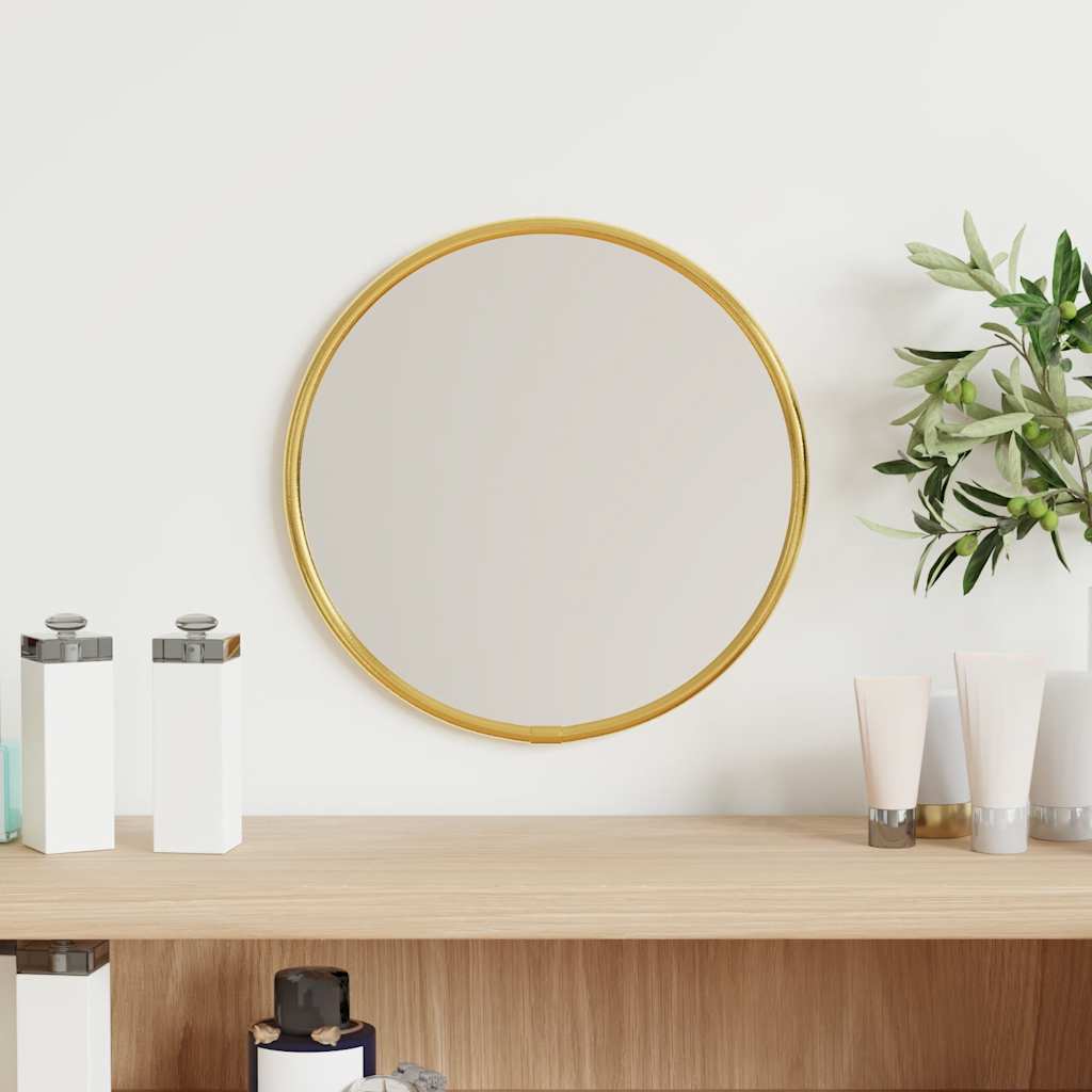 Specchio da parete Vidaxl attorno a Ø20 cm di colore oro