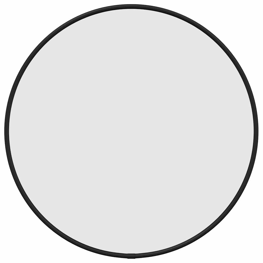 Espelho de parede vidaxl Ø40 cm preto