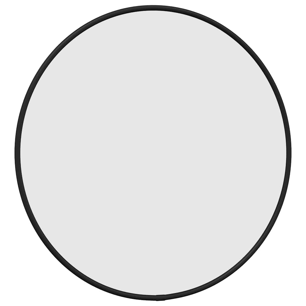 Espelho de parede vidaxl Ø40 cm preto