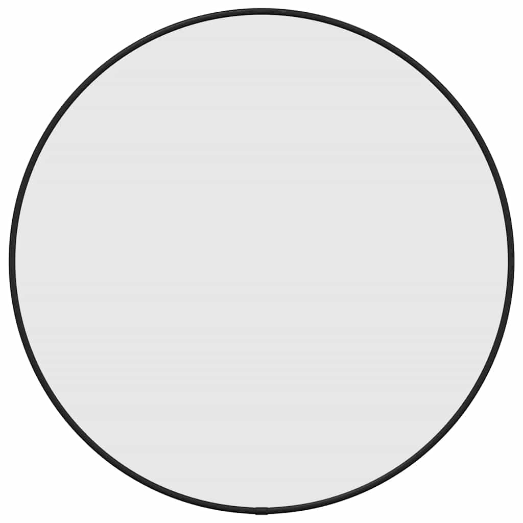 Vidaxl Wall Mirror Round Ø50 cm sort