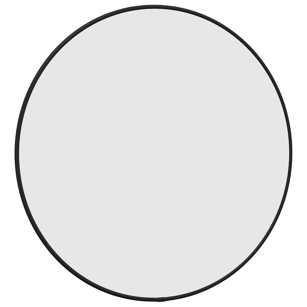 Vidaxl Wall Mirror Round Ø50 cm sort