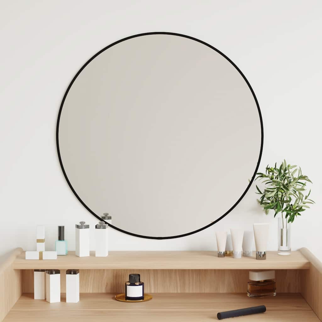 Vidaxl Wall mirror Round Ø60 cm Black