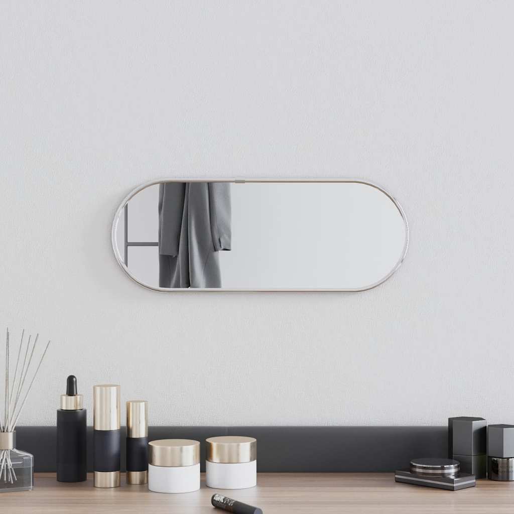 Vidaxl Wall Mirror 40x15 cm Oval sølvfarvet