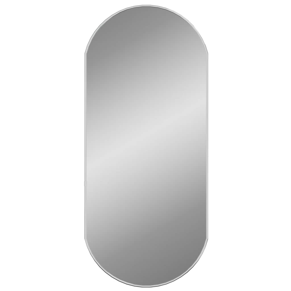 VIDAXL -Wandspiegel 80x35 cm oval Silberfarbe