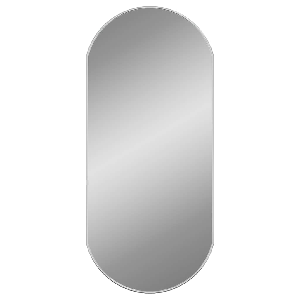 Vidaxl -Wandspiegel 90x40 cm oval Silberfarbe