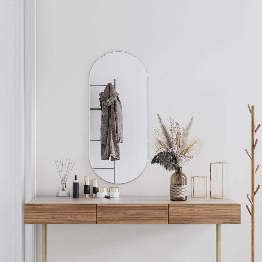Vidaxl Wall mirror 100x45 cm oval silver colored