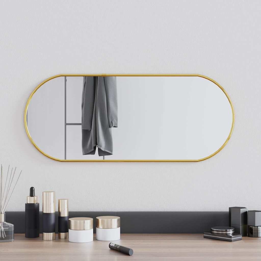 Vidaxl Wall mirror 60x25 cm oval gold colored
