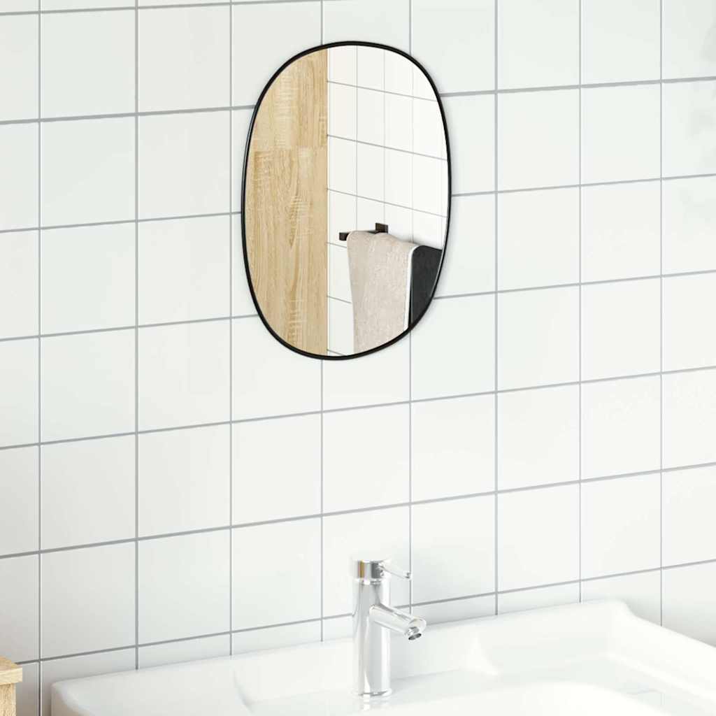 Vidaxl Wall Mirror 30x25 cm Black
