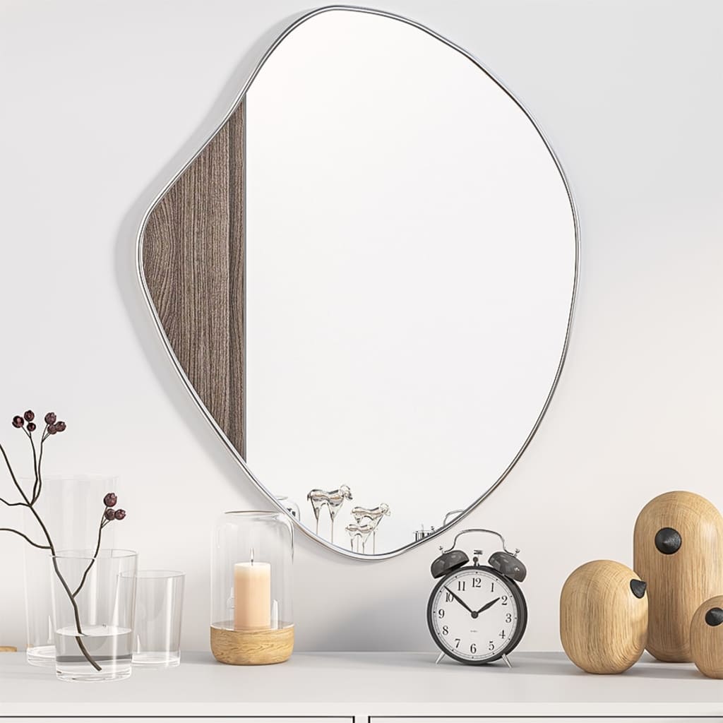 Specchio da parete Vidaxl 60x50 cm di colore argento