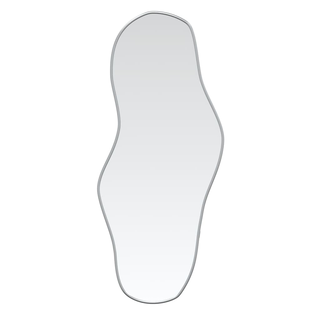 Vidaxl Wand Spigel 80x33 cm sëlwer faarweg