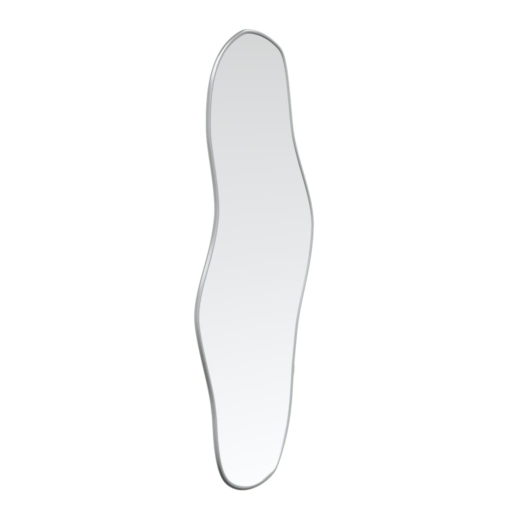 Vidaxl Wand Spigel 80x33 cm sëlwer faarweg