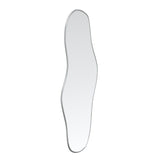 Vidaxl Wand Spigel 80x33 cm sëlwer faarweg