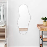 Vidaxl Wand Spigel 90x40 cm sëlwer faarweg