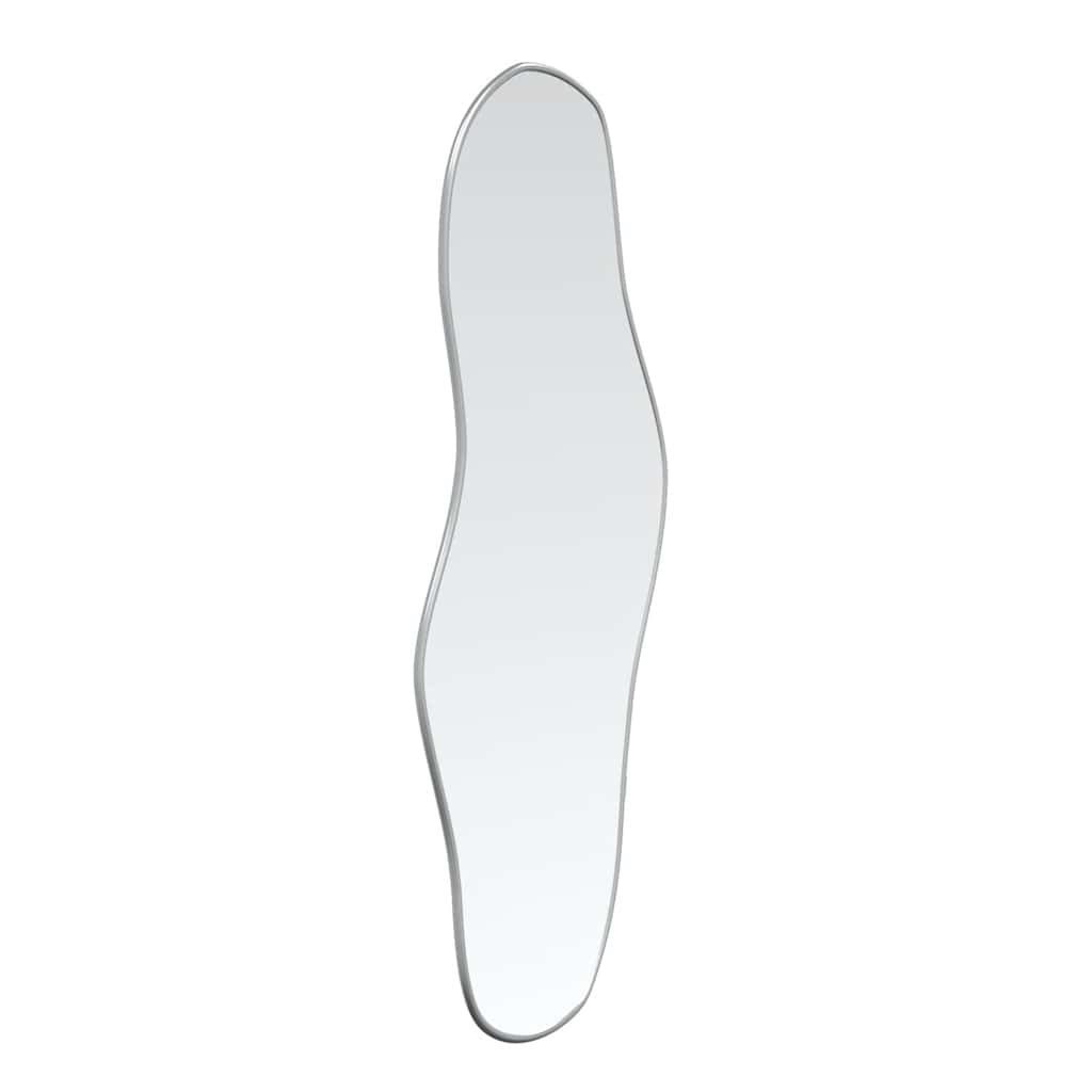 Vidaxl stensko ogledalo 100x45 cm srebrno obarvano