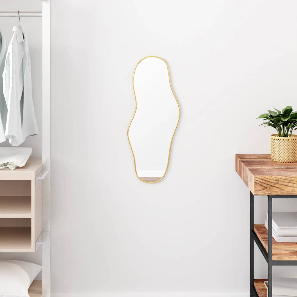 Vidaxl Wand Spigel 60x25 cm Gold faarweg