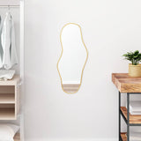 Miroir mural vidaxl 70x30 cm de couleur or