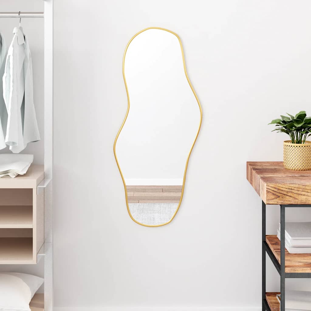 Vidaxl Wand Spigel 90x40 cm Gold faarweg