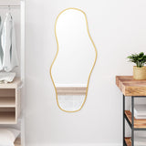 Vidaxl Wand Spigel 100x45 cm Gold faarweg