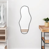 Vidaxl Wall mirror 80x35 cm Black