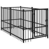 Vidaxl Dog Kennel 193,5x97x100 cm stalowa czarna