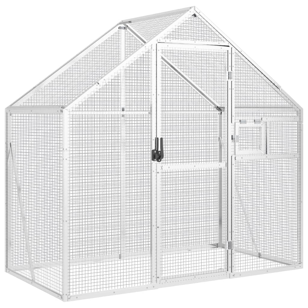 Vidaxl Aviary 179x100x185 M Aluminium Sølvfarvet
