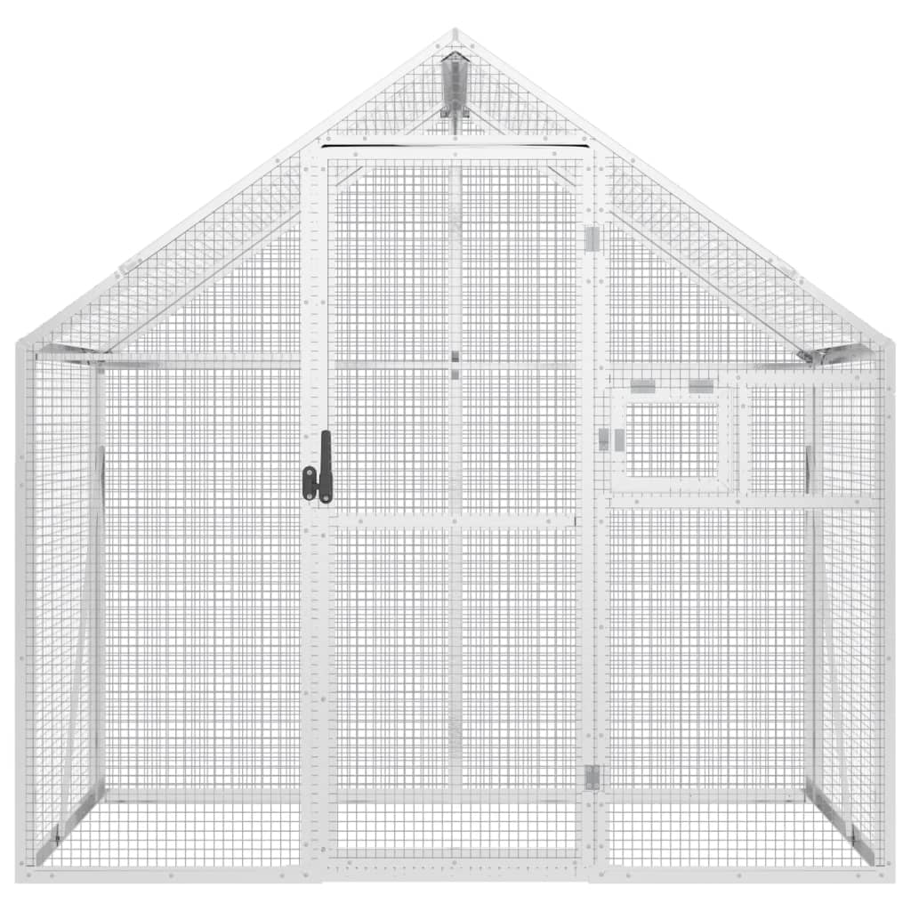 Vidaxl Aviary 179x100x185 M Aluminium Sølvfarvet