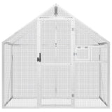 Vidaxl Aviary 179x100x185 M Aluminium Sølvfarvet