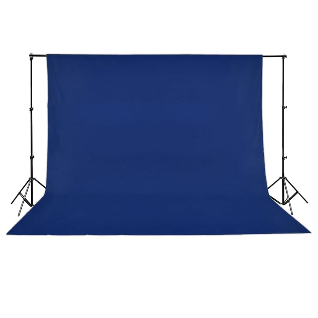 VIDAXL -Hintergrund ohne Standard -Chromakey 500x300 cm Baumwollblau