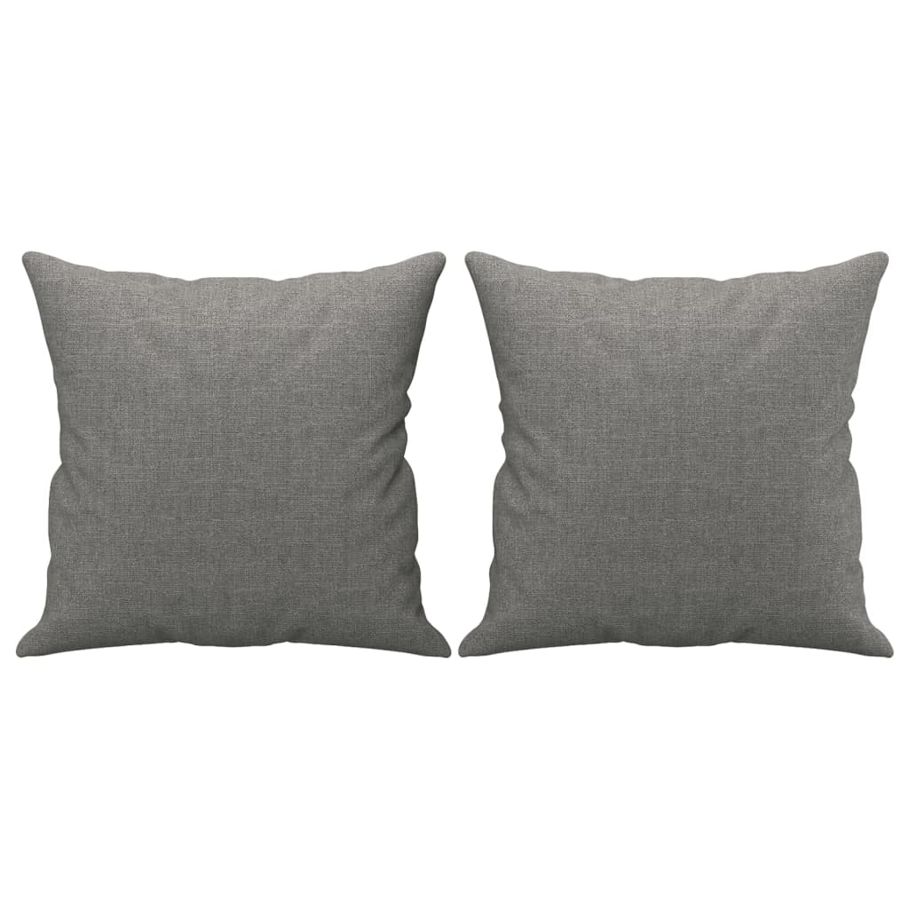 Vidaxl dekorative puder 2 St 40x40 cm stof mørkegrå