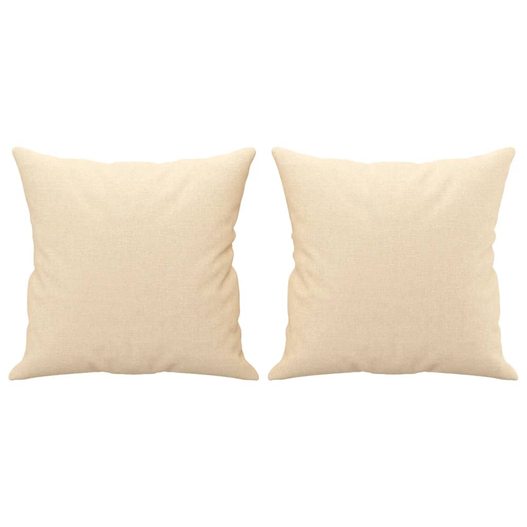 Cuscini decorativi vidaxl 2 pezzi 40x40 cm crema in tessuto