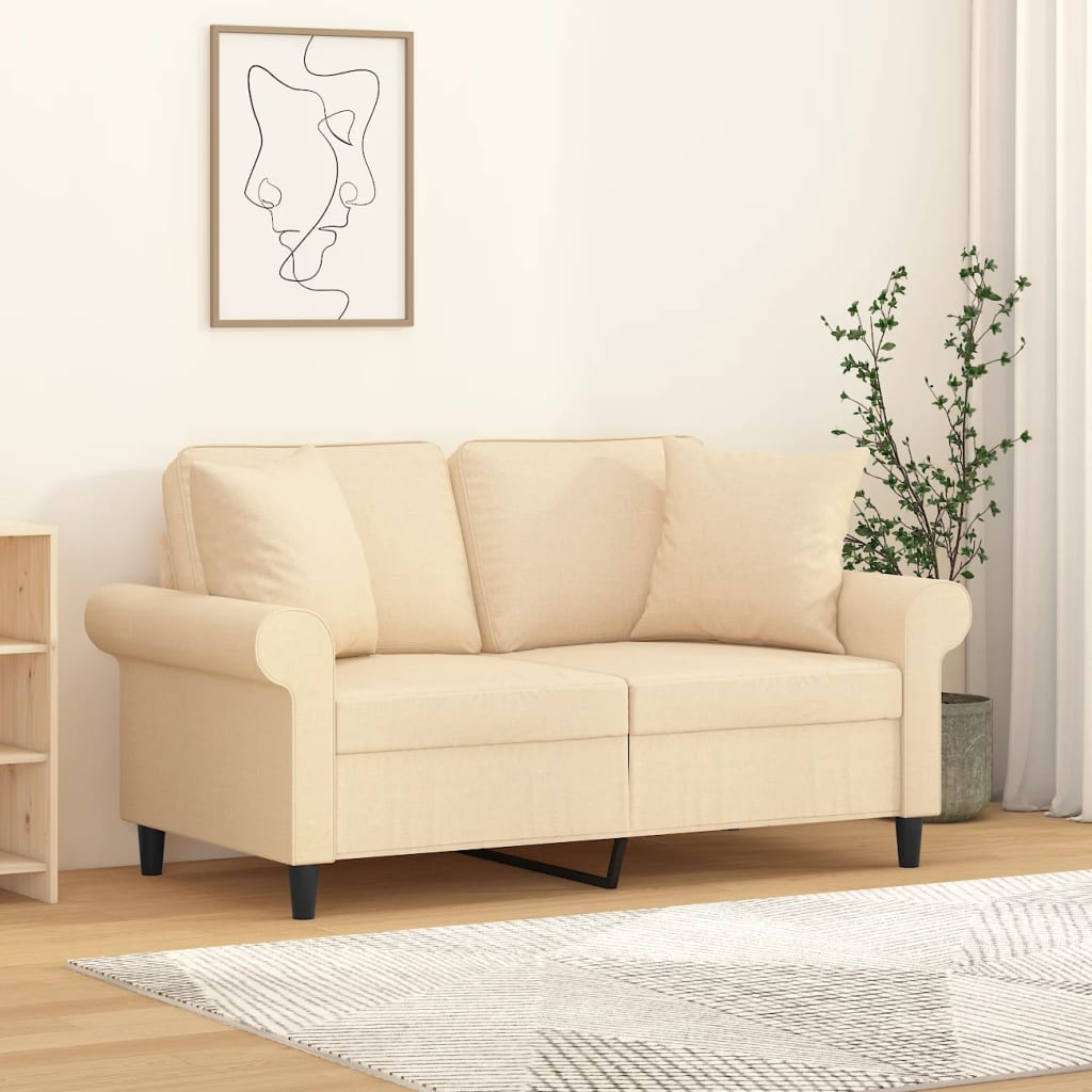 Cuscini decorativi vidaxl 2 pezzi 40x40 cm crema in tessuto