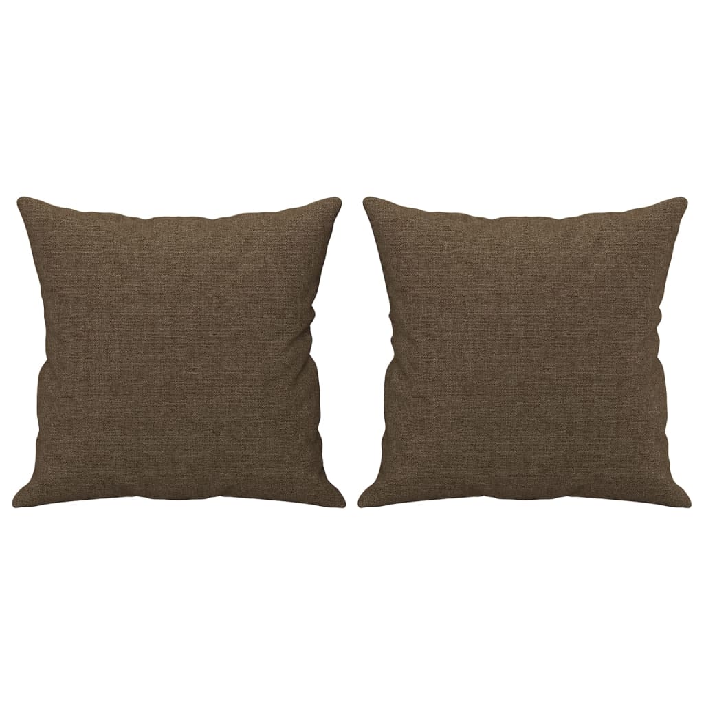 Vidaxl dekorative puter 2 st 40x40 cm stoff brun