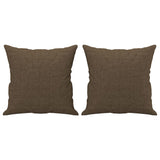 Vidaxl dekorative puter 2 st 40x40 cm stoff brun