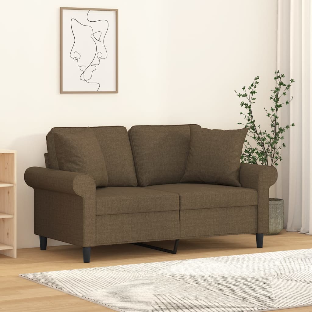 Vidaxl dekorative puter 2 st 40x40 cm stoff brun