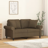 Vidaxl dekorative puter 2 st 40x40 cm stoff brun