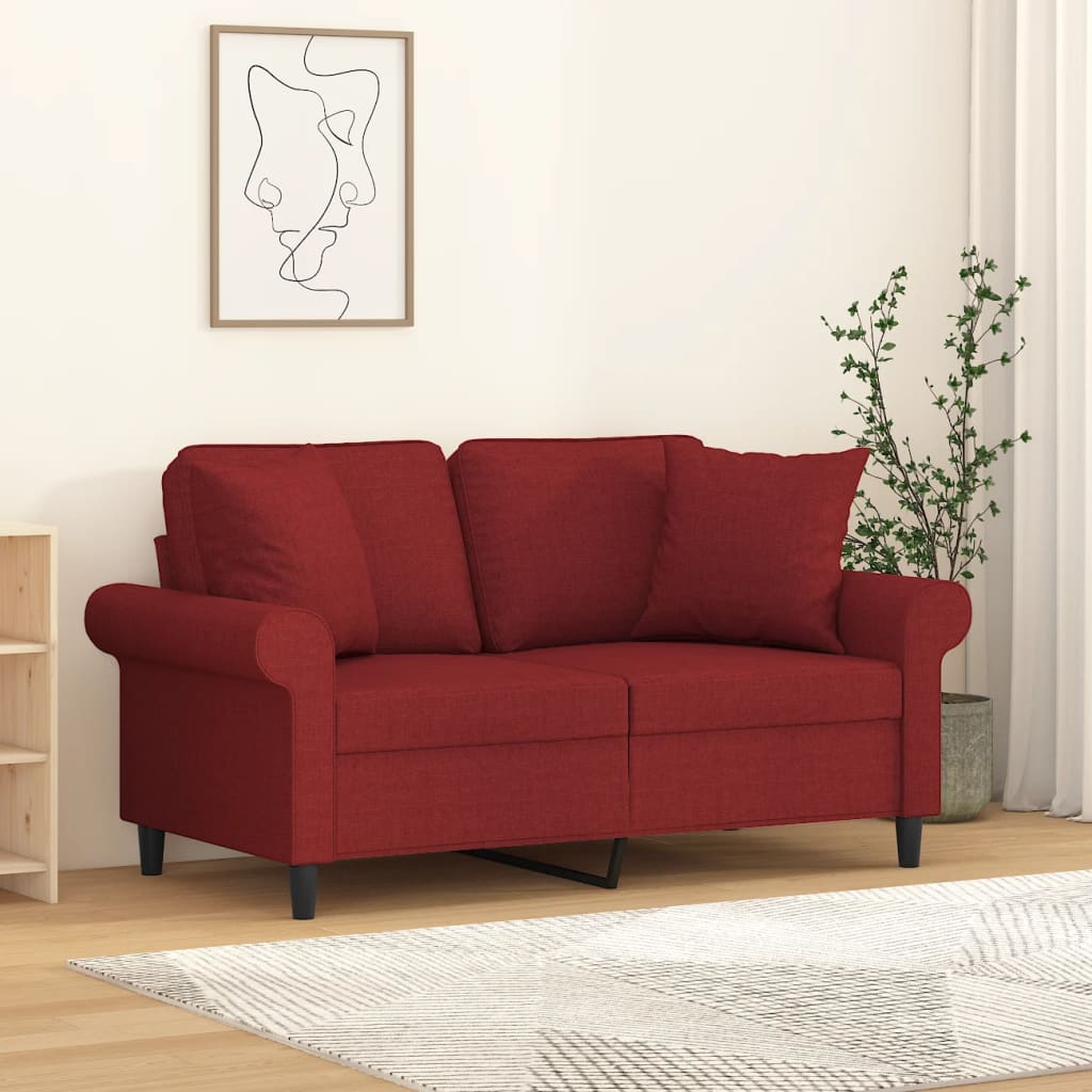 Vidaxl dekorativ Këssen 2 st 40x40 cm Stoff Wäin rout