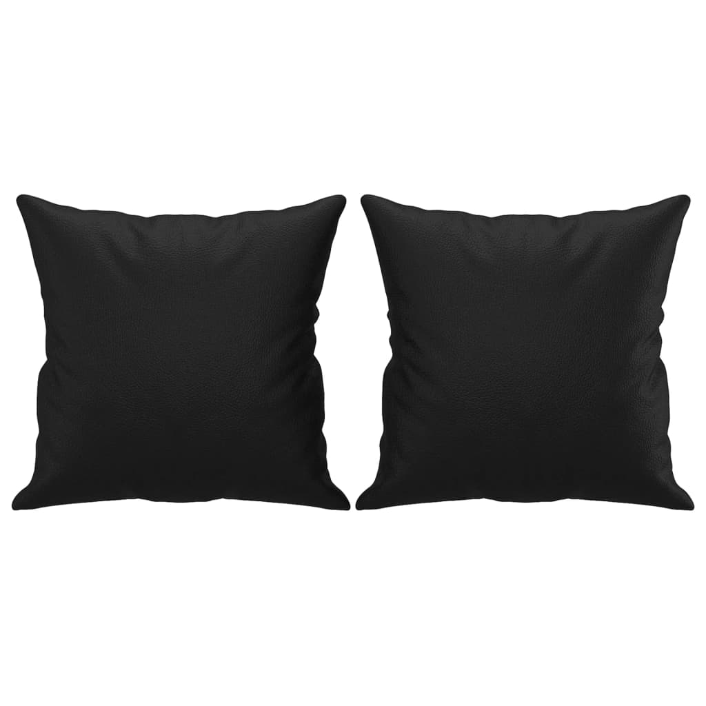 Vidaxl decorative cushions 2 st 40x40 cm artificial leather black