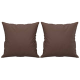 Vidaxl decorative cushions 2 st 40x40 cm artificial leather brown