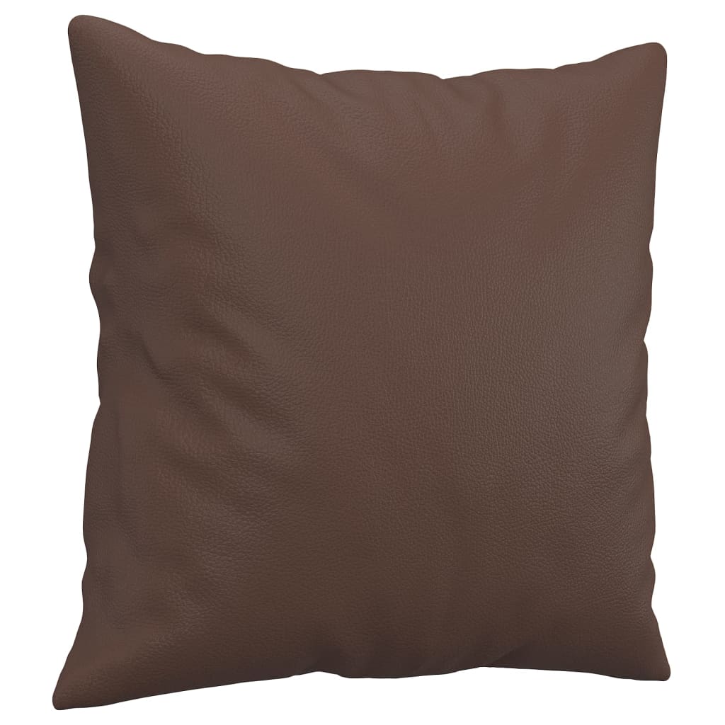 Vidaxl decorative cushions 2 st 40x40 cm artificial leather brown