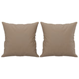 Vidaxl Decorative cushions 2 pcs 40x40 cm Artificial leather cappuccino