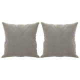 Vidaxl dekorative puter 2 st 40x40 cm fløyel lys grå