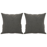 Vidaxl dekorative puter 2 st 40x40 cm fløyel mørk grå