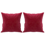 Vidaxl decorative cushions 2 st 40x40 cm velvet wine red